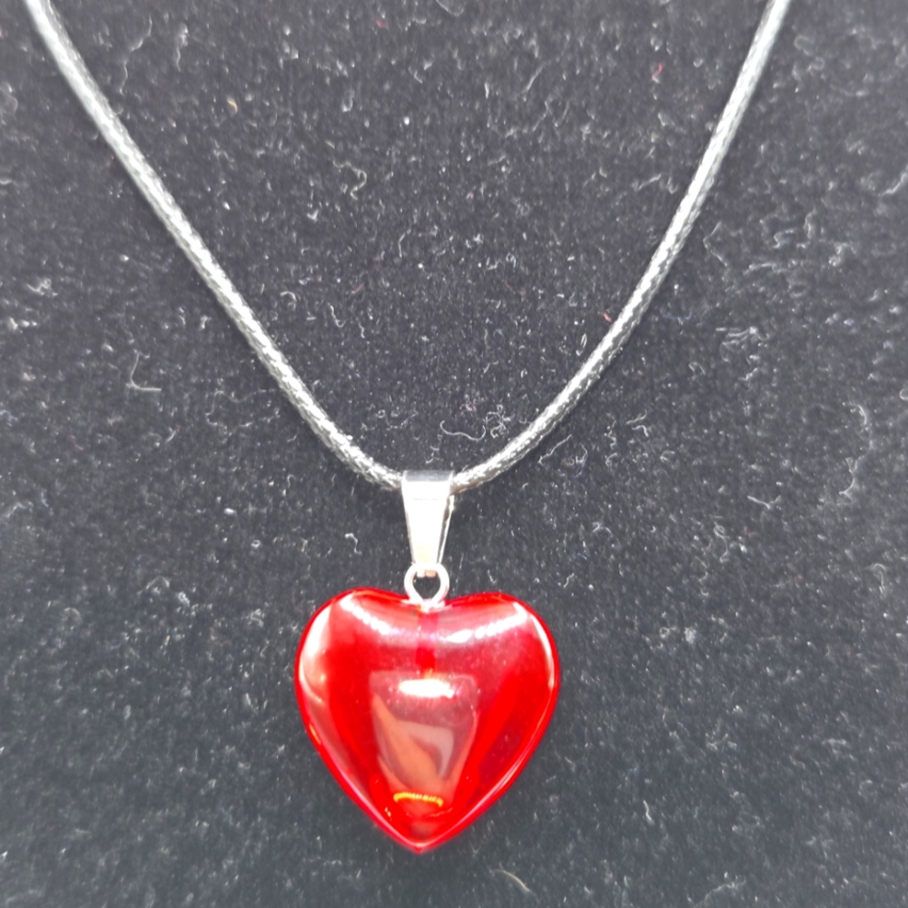 Red Heart Pendant Necklace